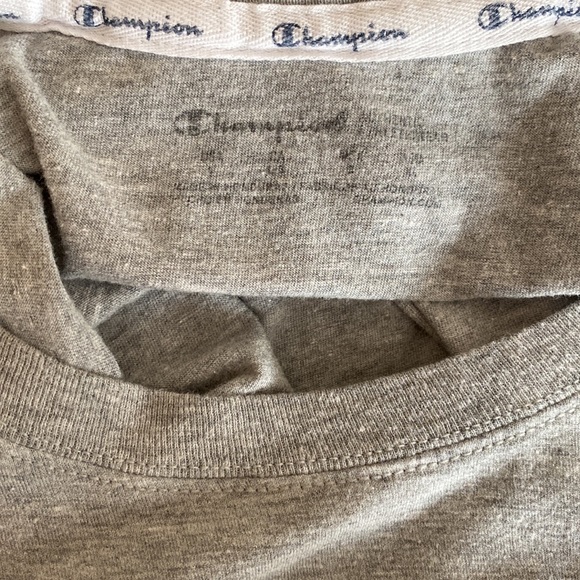 [L] Champion Short Sleeve T-shirt with Logo | Gray - Picture 3 of 5